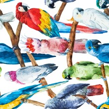 Birds Rice Decoupage Paper